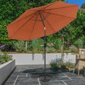 Pure Garden 10-Foot Patio Umbrella with Auto-Tilt and Base, Terracotta 50-LG1053B